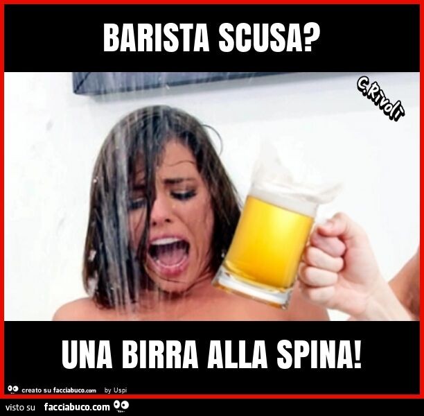 Barista Scusa Una Birra Alla Spina Facciabuco