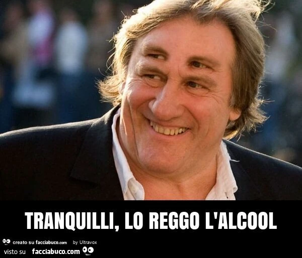 Tranquilli, lo reggo l'alcool