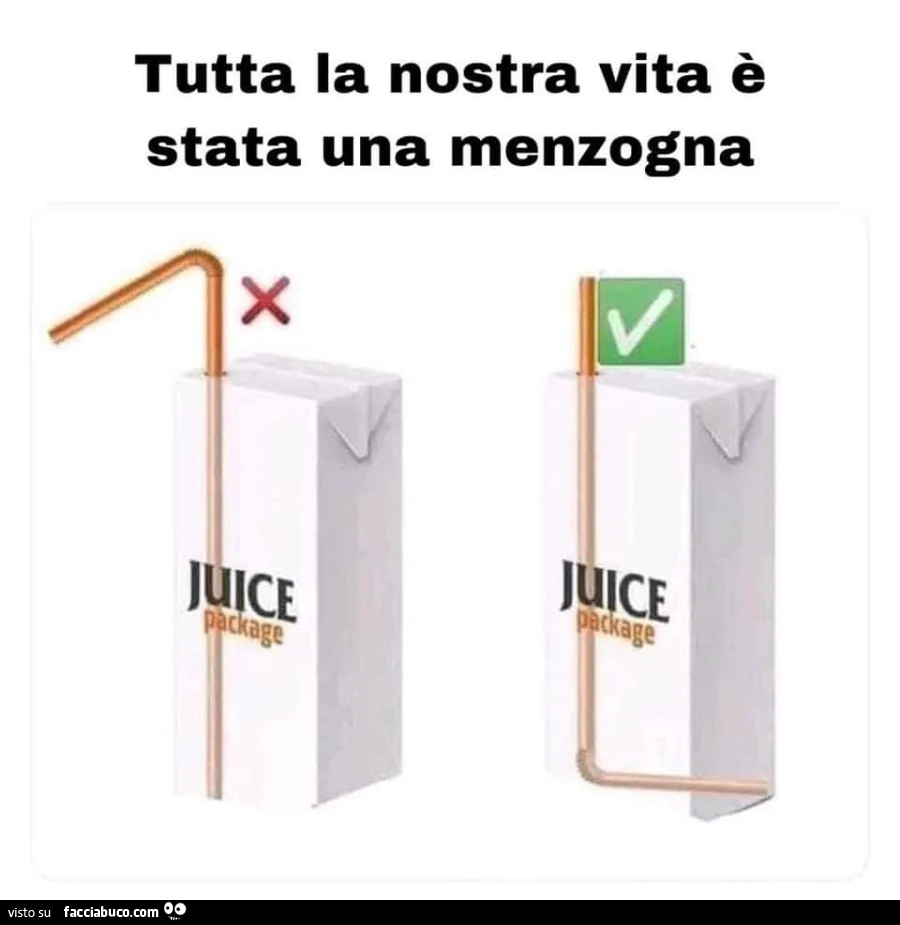 Tutta la nostra vita è stata una menzogna