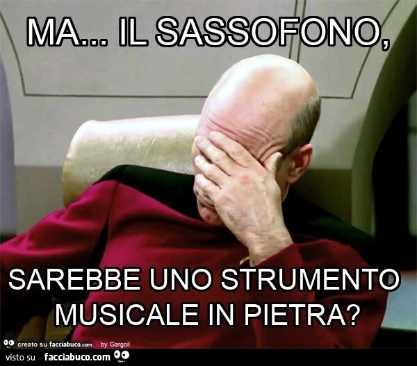 Ma&hellip; il sassofono, sarebbe uno strumento musicale in pietra?