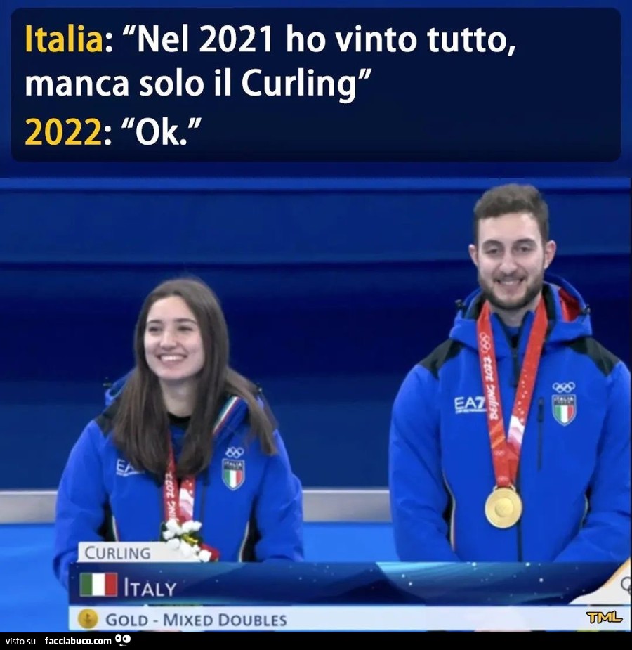 Italia: nel 2021 ho vinto tutto, manca solo il curling. 2022: ok