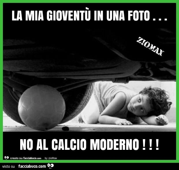 La mia gioventÙ in una foto&hellip; no al calcio moderno