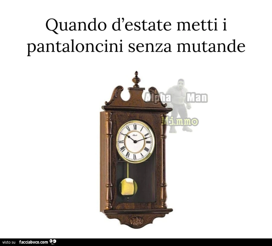 Quando d'estate metti i pantaloncini senza mutande