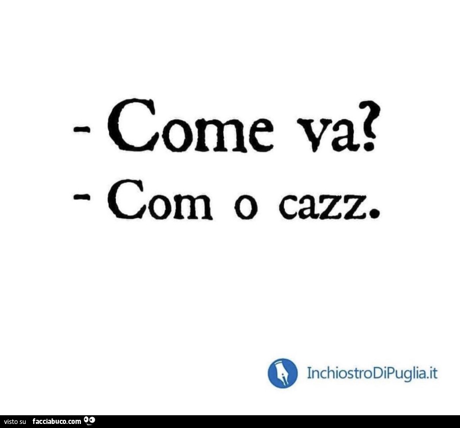 Come va? Com o cazz
