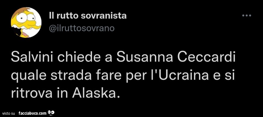 Salvini chiede a Susanna Ceccardi quale strada fare per l'ucraina e si ritrova in alaska