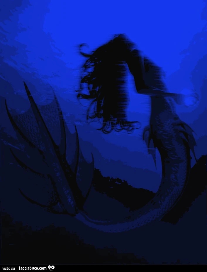 Disegno di Sirena in mare
