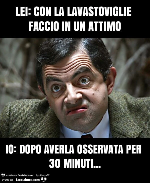 Lei: con la lavastoviglie faccio in un attimo io: dopo averla osservata per 30 minuti