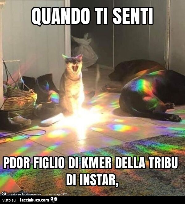 Quando ti senti pdor figlio di kmer della tribu di instar