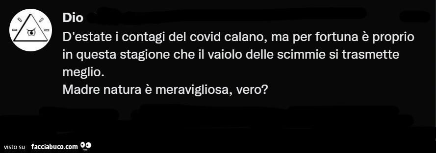 D'estate i contagi del covid calano, ma per fortuna è proprio in questa stagione che il vaiolo delle scimmie si trasmette meglio. madre natura è meravigliosa, vero?