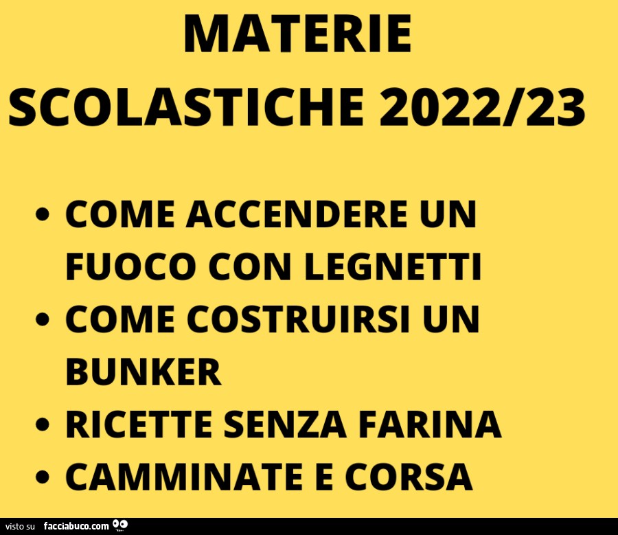 Materie scolastiche 2022/23
