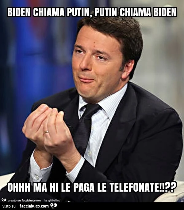 Biden chiama putin, putin chiama biden ohhh ma hi le paga le telefonate!?