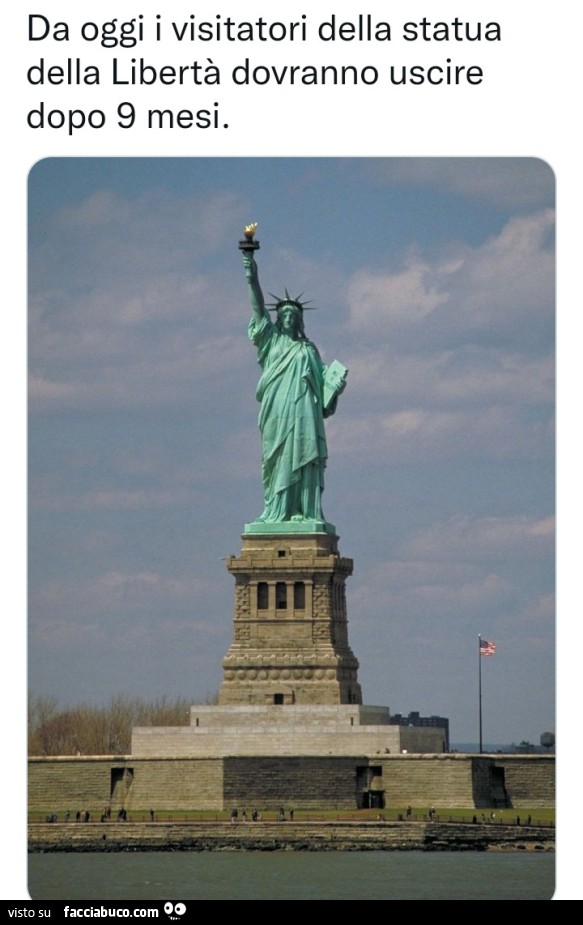 Da oggi i visitatori della statua della Libertà dovranno uscire dopo nove mesi