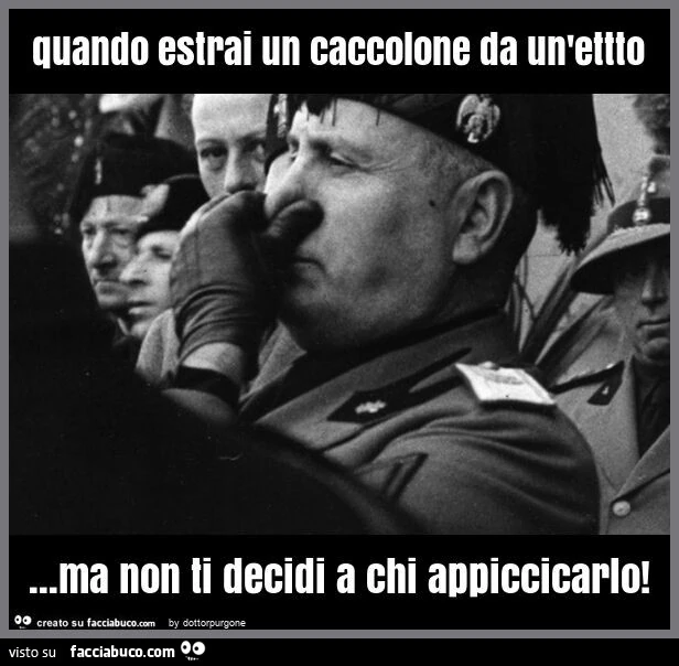 Quando estrai un caccolone da un'ettto&hellip; ma non ti decidi a chi appiccicarlo
