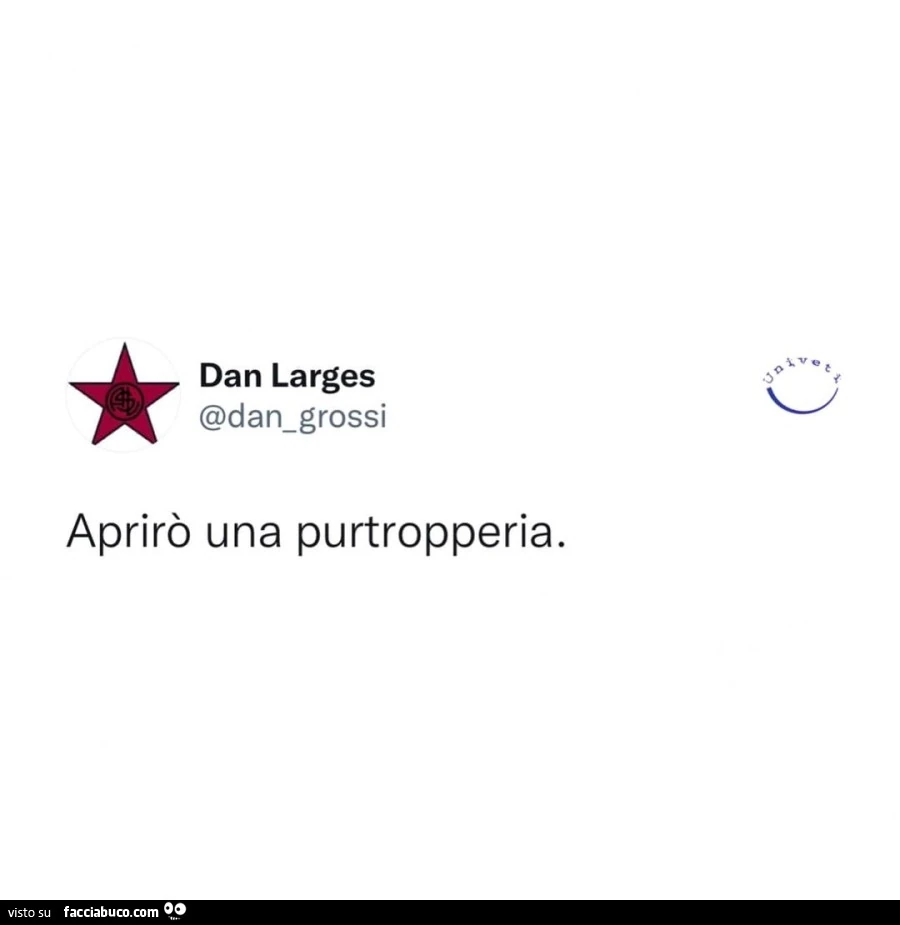Aprirò una purtropperia