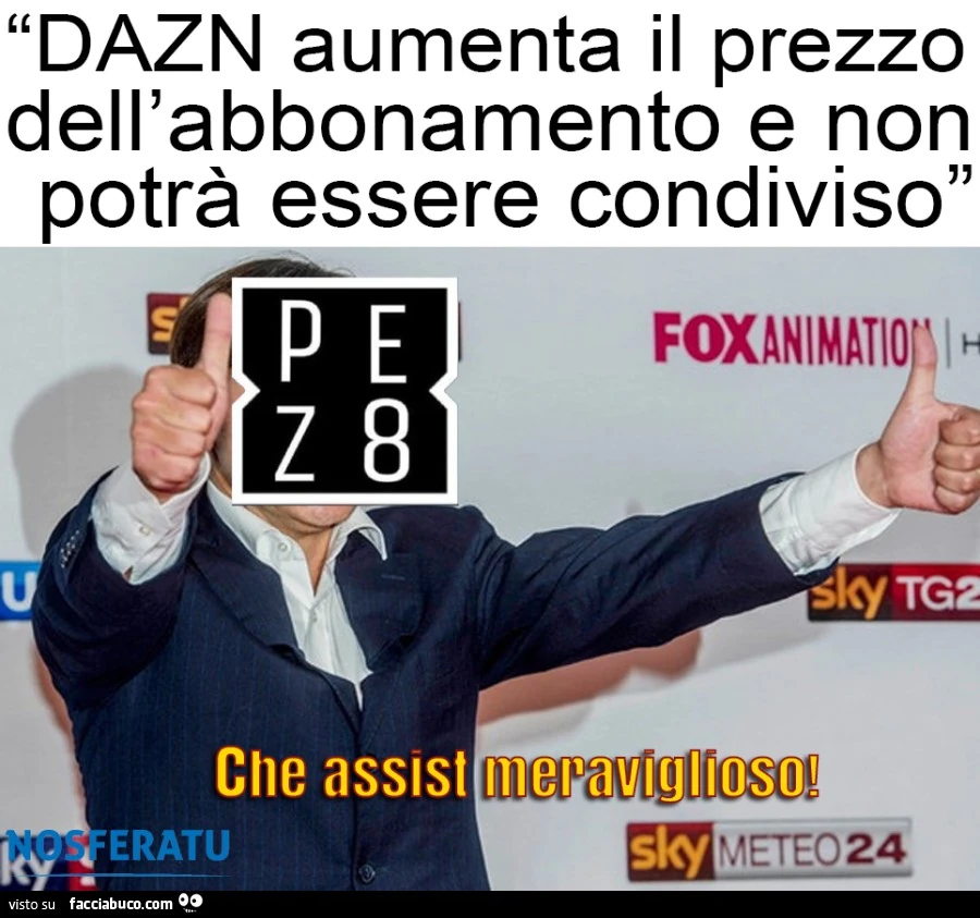 Dazn aumenta il prezzo dell'abbonamento