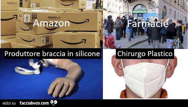 Chi di è arricchito durante questa pandemia: Amazon farmacie produttore braccia in silicone, chirurgo plastico
