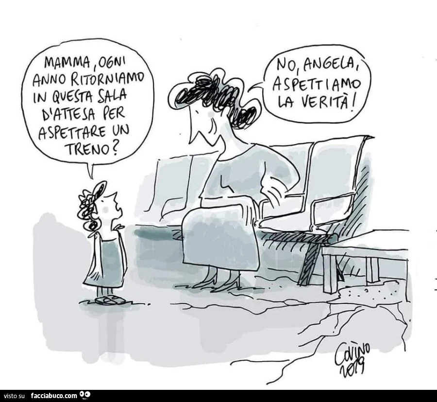Mamma ogni anno ritorniamo in questa sala d'attesa per aspettare un treno?