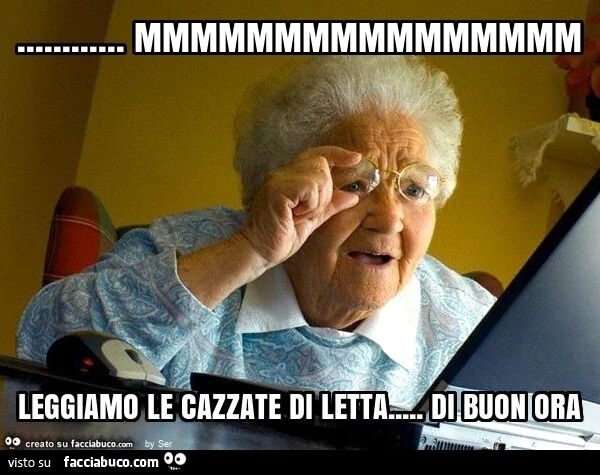 Mmmmmmmmmmmmmmmm leggiamo le cazzate di letta&hellip; di buon ora