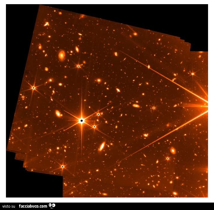 Immagine DI TEST realizzata dal telescopio spaziale James Webb