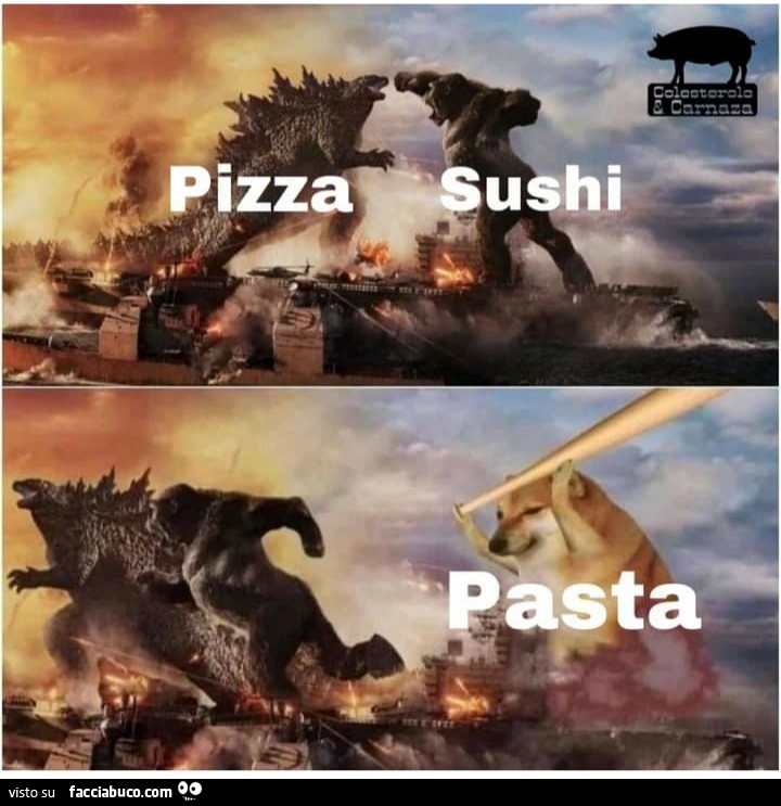 Pizza sushi pasta