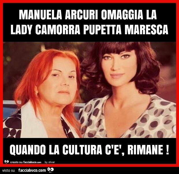 Manuela arcuri omaggia la lady camorra pupetta maresca quando la cultura c'è, rimane