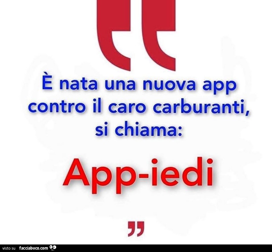 È nata una nuova app contro il caro carburanti, si chiama: app-iedi