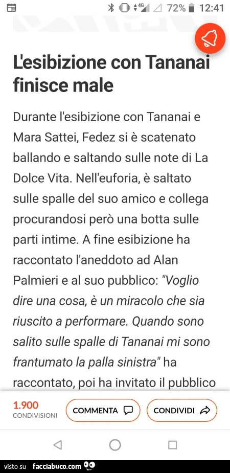 L'esibizione con tananai finisce male