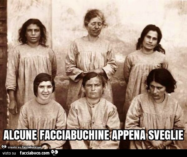 Alcune facciabuchine appena sveglie