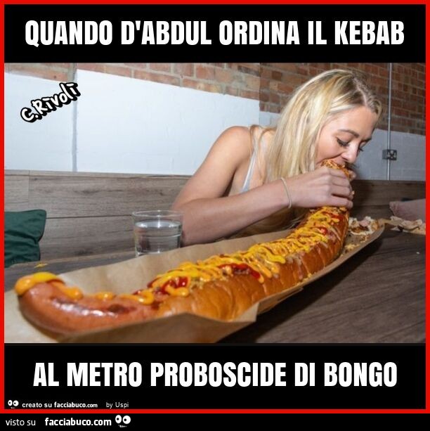 Quando d'abdul ordina il kebab al metro proboscide di bongo