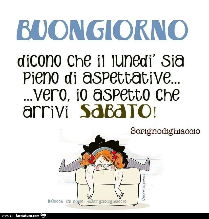 Dicono che il lunedì sia pieno di aspettative&hellip; vero, io aspetto che arrivi sabato