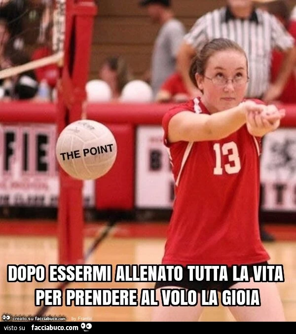 Dopo essermi allenato tutta la vita per prendere al volo la gioia