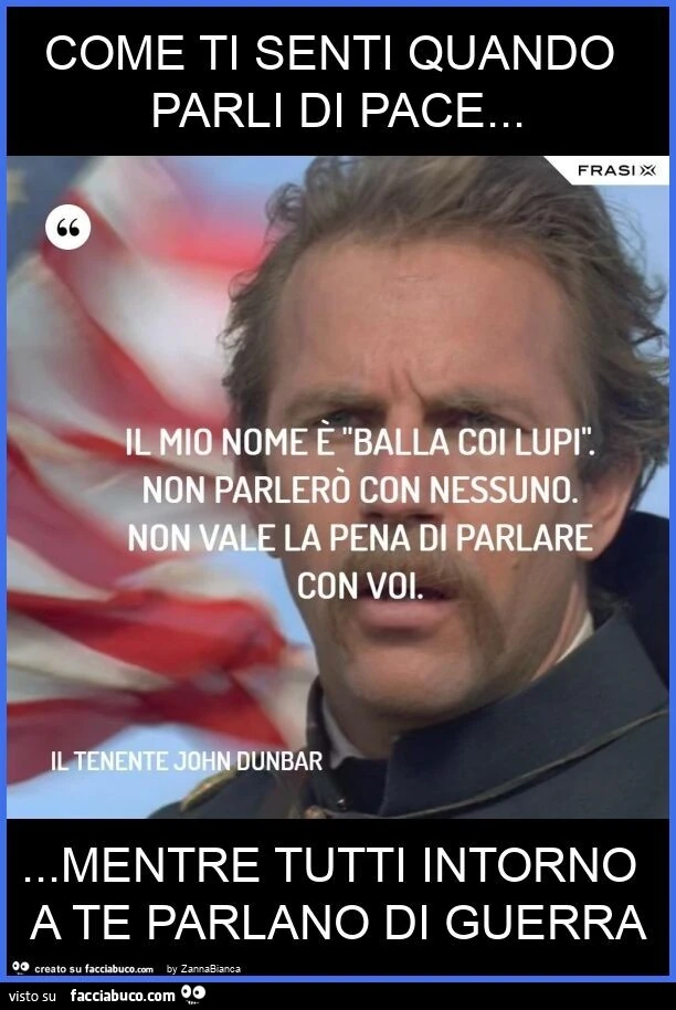 Come ti senti quando parli di pace… mentre tutti intorno a te parlano di guerra