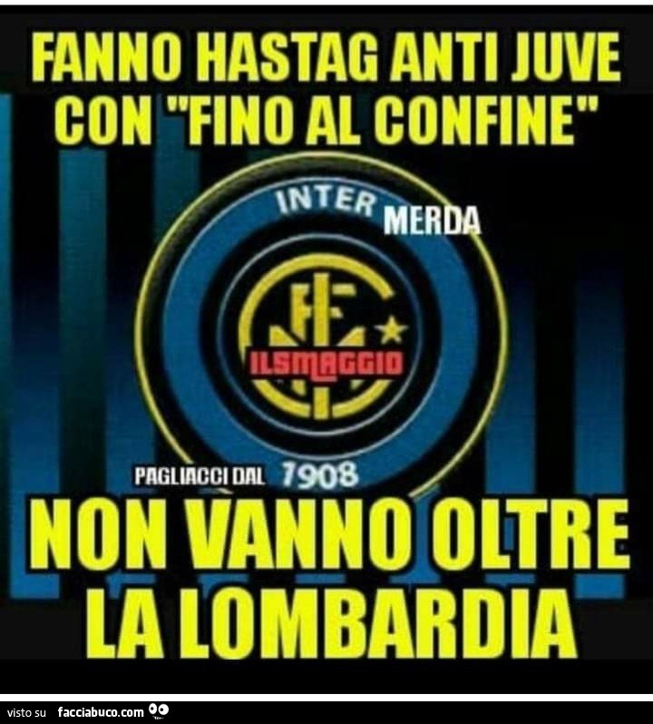 Fanno hastag anti Juve con fino al confine