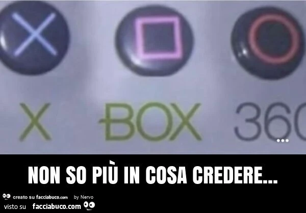 Non so piรน in cosa credere