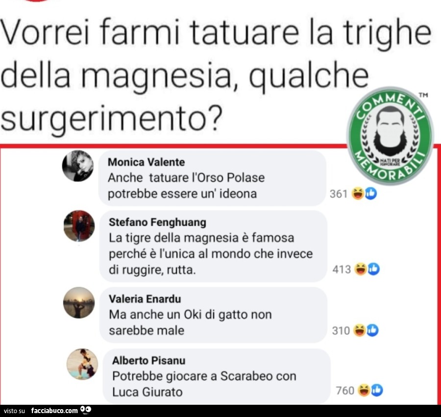 Vorrei farmi tatuare la trighe della magnesia, qualche surgerimento? Anche tatuare l'orso polase potrebbe essere un' ideona