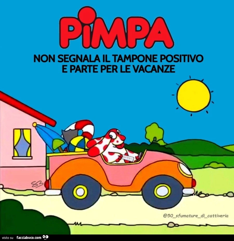 Pimpa non segnala il tampone positivo e parte per le vacanze