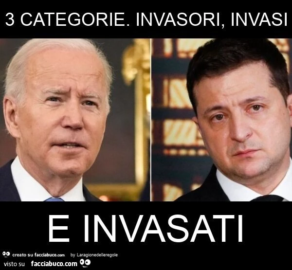 3 categorie. invasori, invasi e invasati
