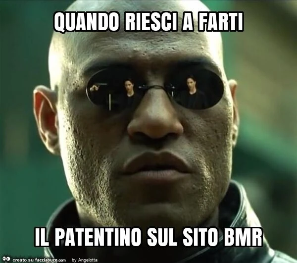 Quando riesci a farti il patentino sul sito bmr