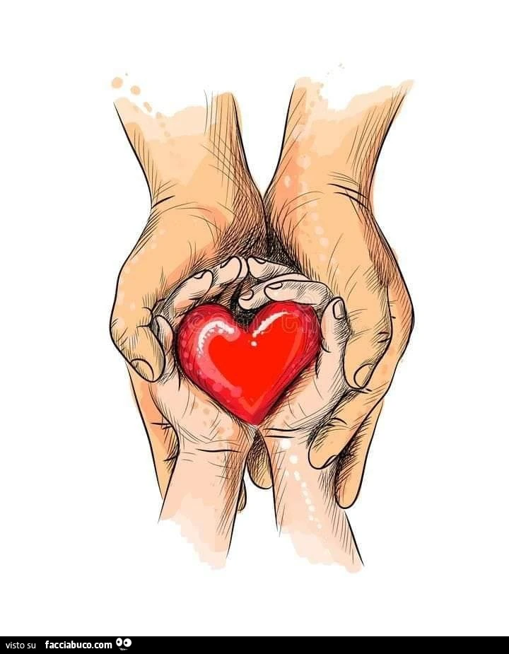 Cuore nelle mani nelle mani