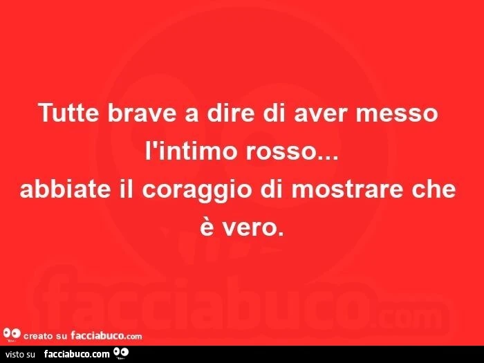 Tutte brave a dire di aver messo l'intimo rosso&hellip; abbiate il coraggio di mostrare che è vero
