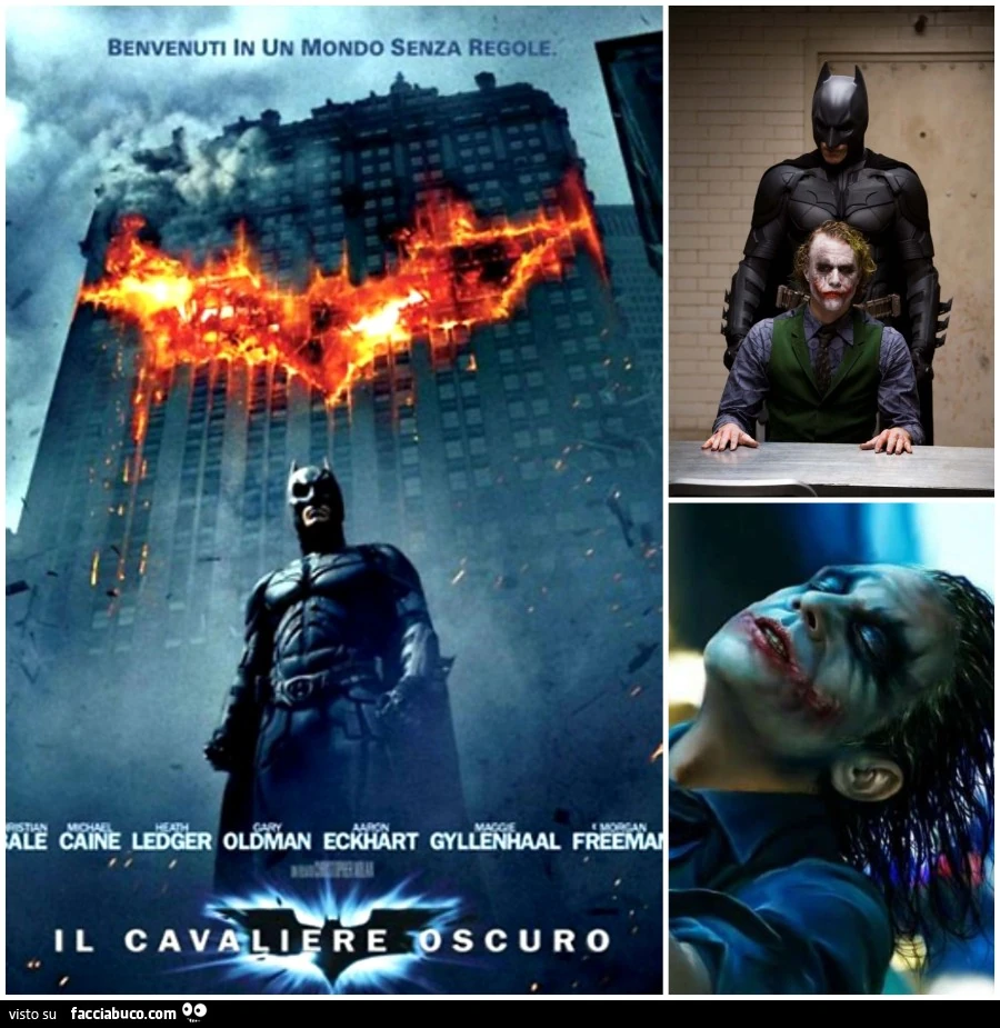 „Se introduci un po' di anarchia… se stravolgi l'ordine prestabilito… tutto diventa improvvisamente caos. Io sono un agente del caos. E sai qual è il bello del caos? È equo. The Joker