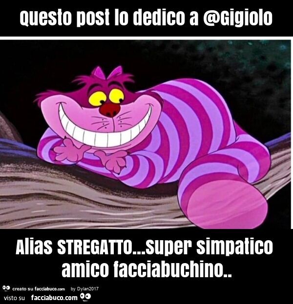 Questo post lo dedico a @gigiolo alias stregatto… super simpatico amico facciabuchino