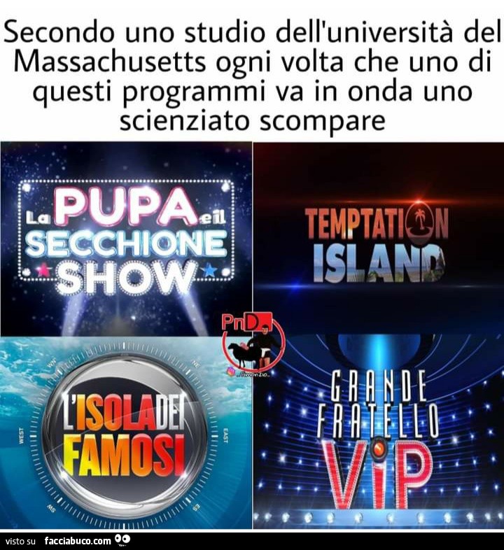 Secondo uno studio dell'università del Massachusetts ogni volta che uno