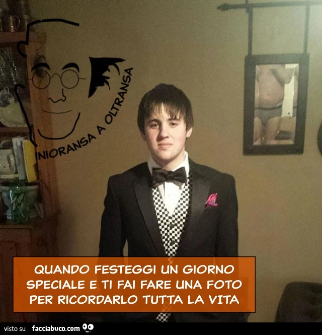 Quando festeggi un giorno speciale e ti fai fare una foto per ricordarlo tutta la vita
