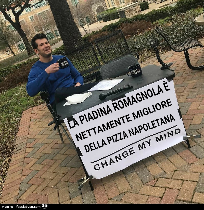 La piadina romagnola è nettamente migliore della pizza napoletana