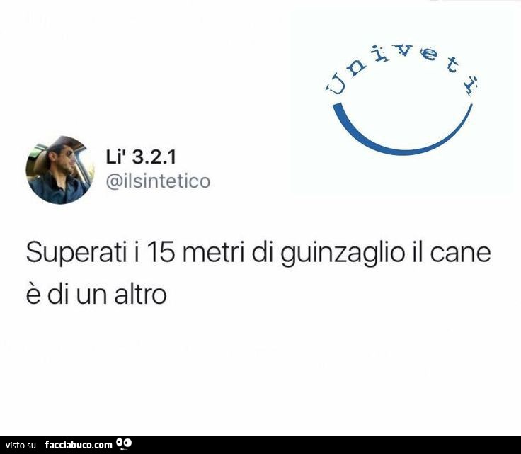 Superati i 15 metri di guinzaglio il cane è di un altro