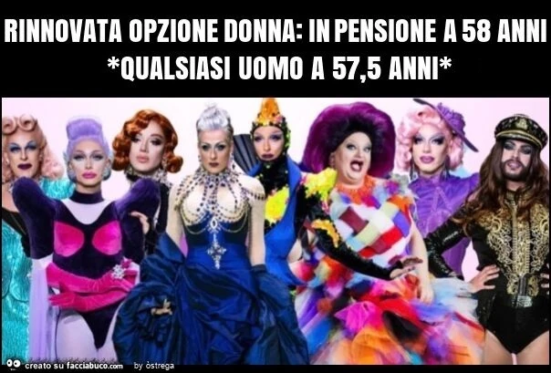 Rinnovata opzione donna: in pensione a 58 anni *qualsiasi uomo a 57,5 anni*
