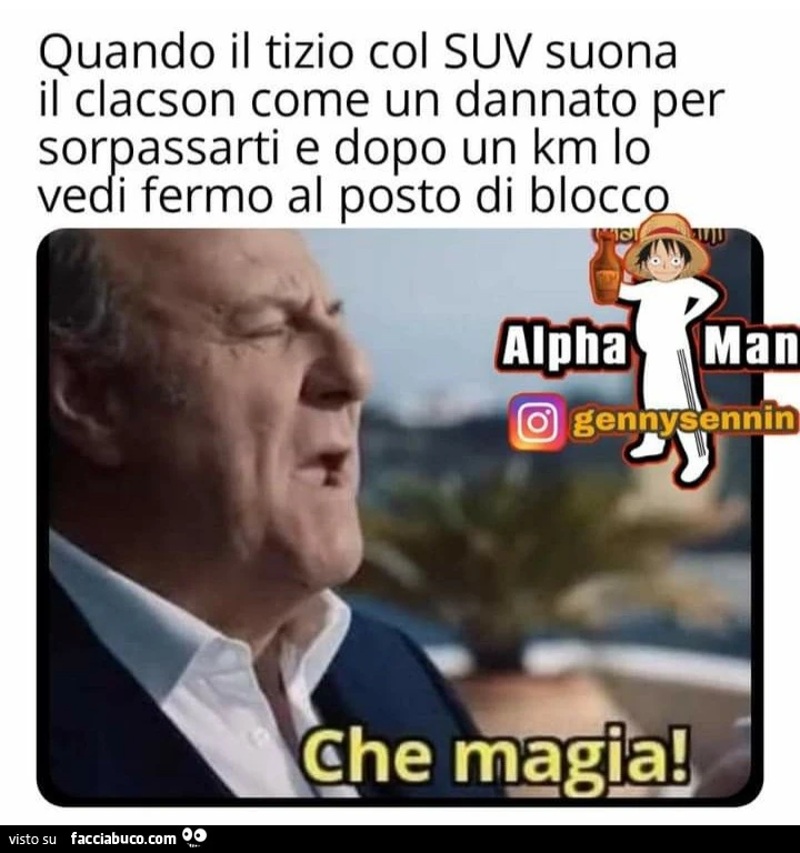 Quando il Tizio col suv suona il clacson come un dannato