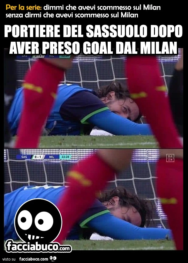 Per la serie: dimmi che avevi scommesso sul milan senza dirmi che avevi scommesso sul milan