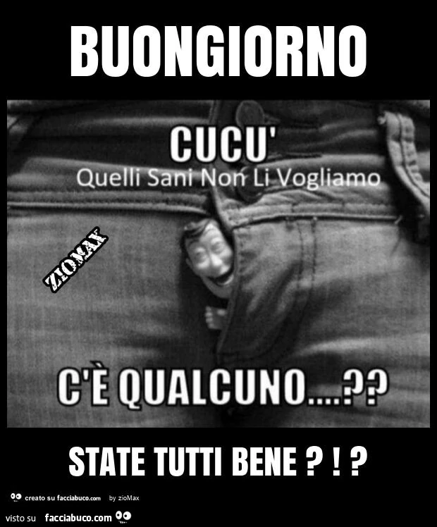 Buongiorno state tutti bene?!?